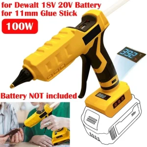 100W For Dewalt XR DCB 18V 20V Battery Hot Glue Gun Cordless Powered DIY Tool